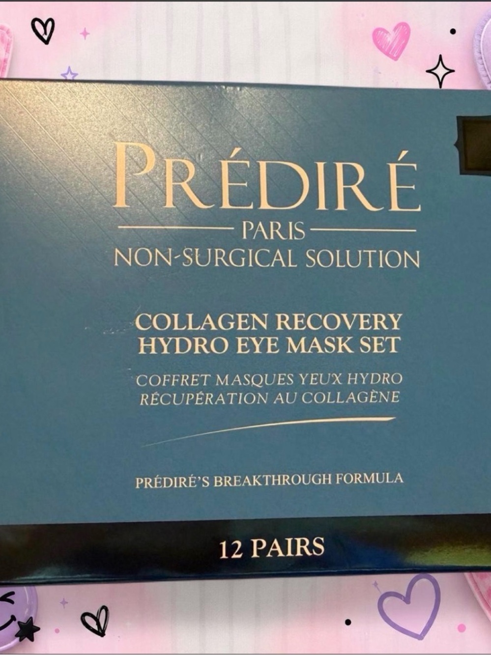 Prédiré Collagen Recovery Hydro Eye Mask Set - Blue (12 Pairs)